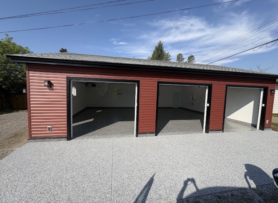 Garage — Exterior Three-Bay Shop